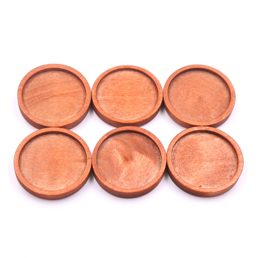 Resin Crafts Diy - 20Pcs Round Wood Jewelry Trays Blank