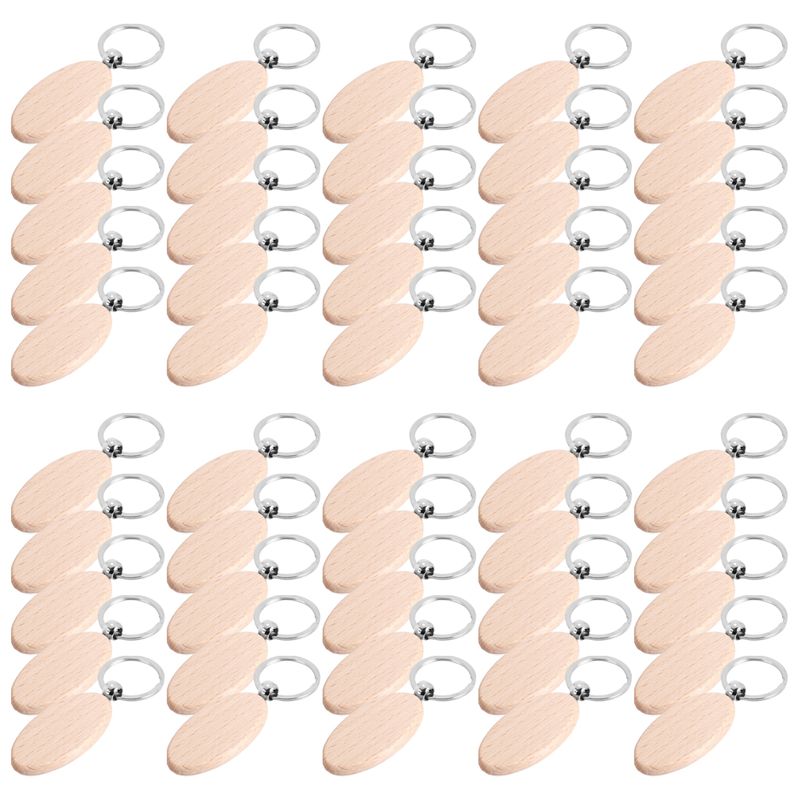 AT05-1Set Wooden Keychain Oval - Wood Ring Blank review and price