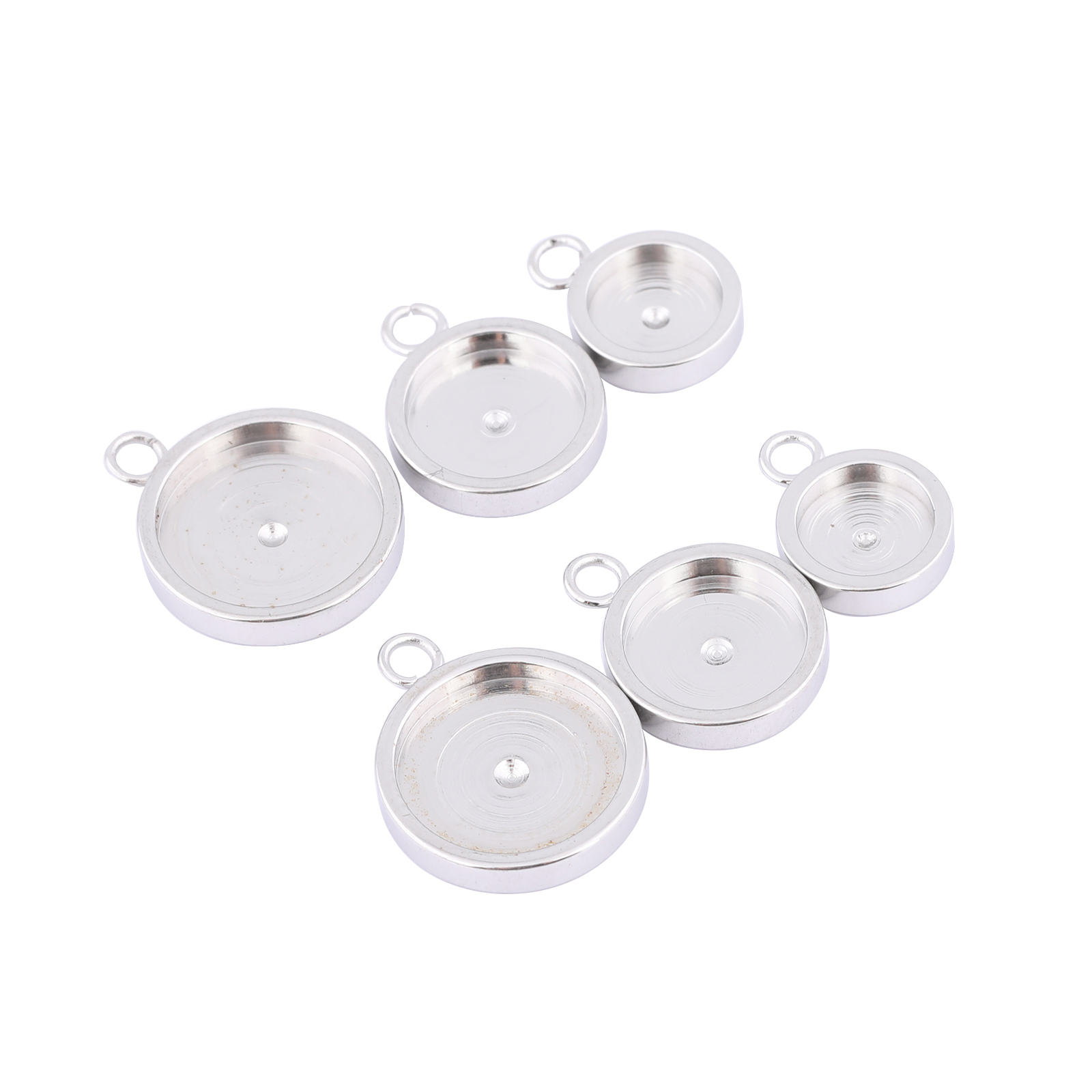 20pcs Stainless Steel 6mm 8mm  - Bezels Set Pendant review and price