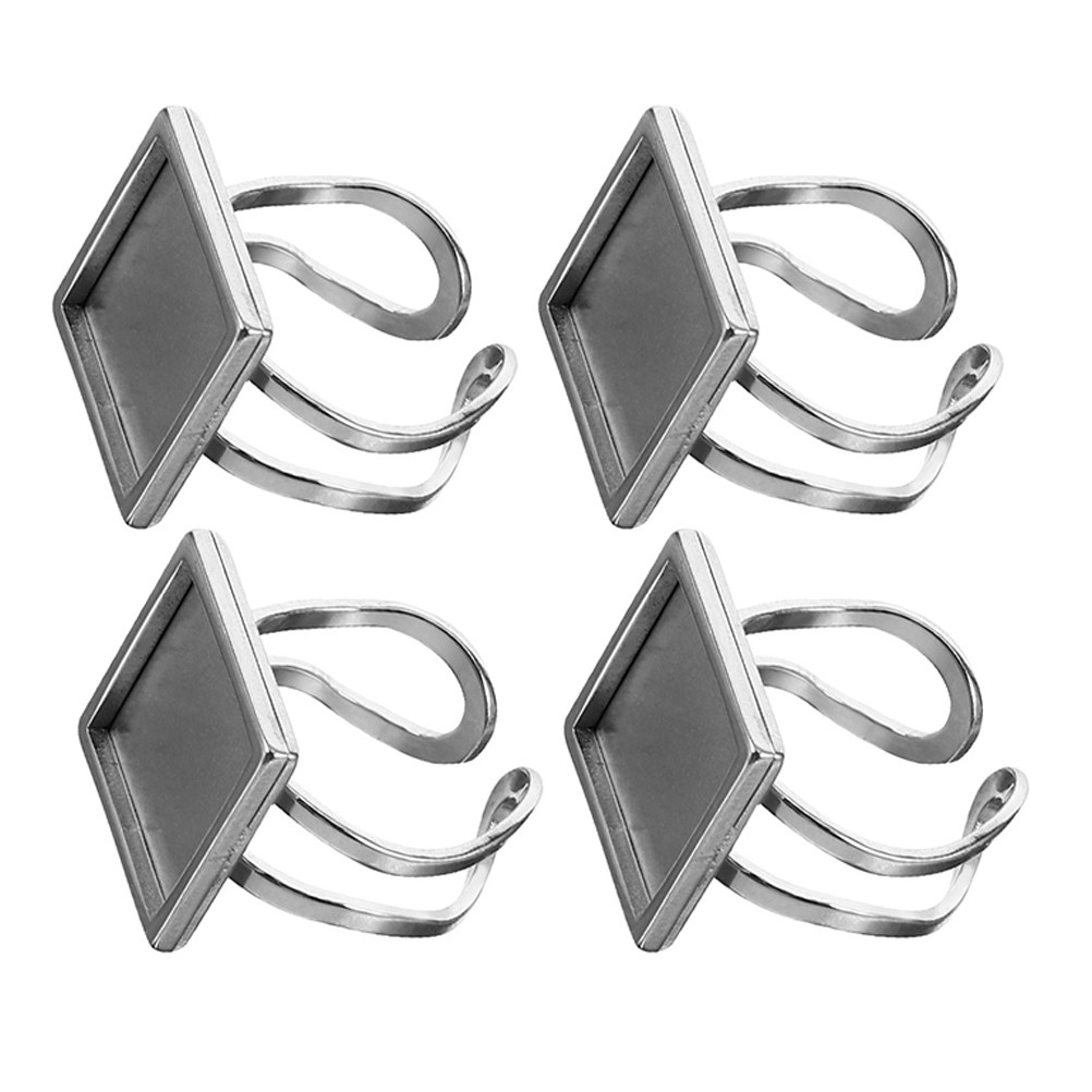 4Pcs Stainless Steel Ring Base - Resin Crafts Diy review and price